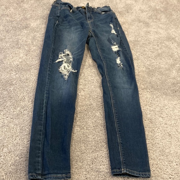Mudd Denim - Mudd FLX Stretch High-Rise Distressed Jegging Size 3